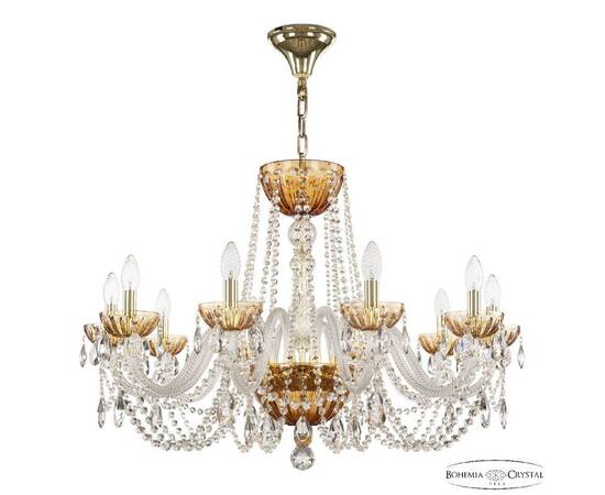 Подвесная люстра Bohemia Ivele Crystal 5402/10/300 G Amber/M-1H