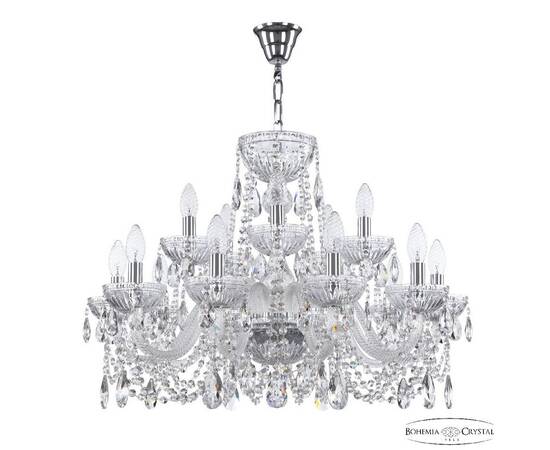 Подвесная люстра Bohemia Ivele Crystal 5402/10+5/240 Ni Clear/M-1G