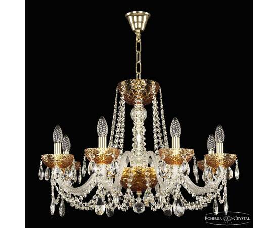 Подвесная люстра Bohemia Ivele Crystal 5402/8/240 G Amber/M-1F, изображение 2