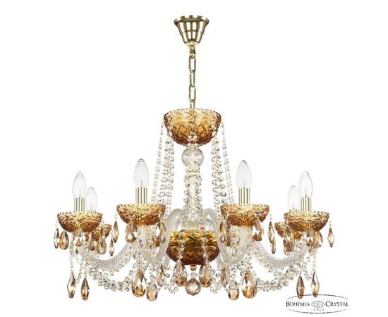 Подвесная люстра Bohemia Ivele Crystal 5402/8/240 G Amber/M-1F K721
