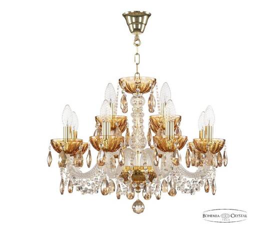 Подвесная люстра Bohemia Ivele Crystal 5402/8+4/195 G Amber/M-1H K721