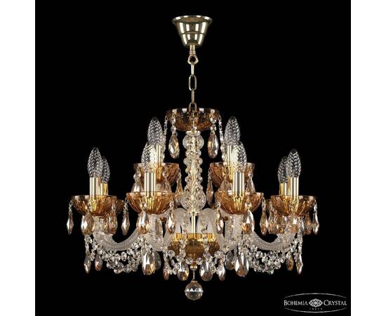 Подвесная люстра Bohemia Ivele Crystal 5402/8+4/195 G Amber/M-1H K721, изображение 2