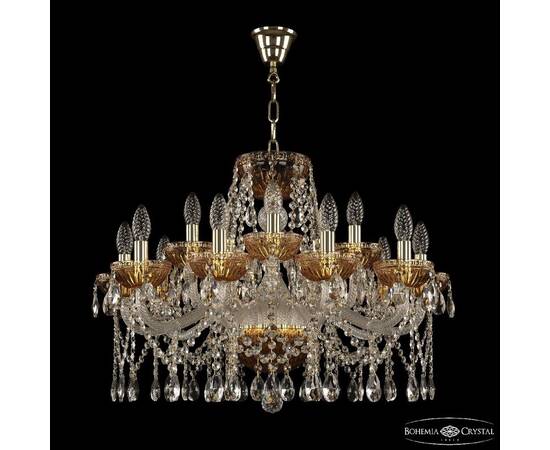 Подвесная люстра Bohemia Ivele Crystal 5413/10+5/240 G Amber/M-1G, изображение 2