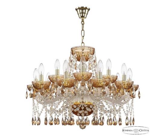 Подвесная люстра Bohemia Ivele Crystal 5413/10+5/240 G Amber/M-1G K721