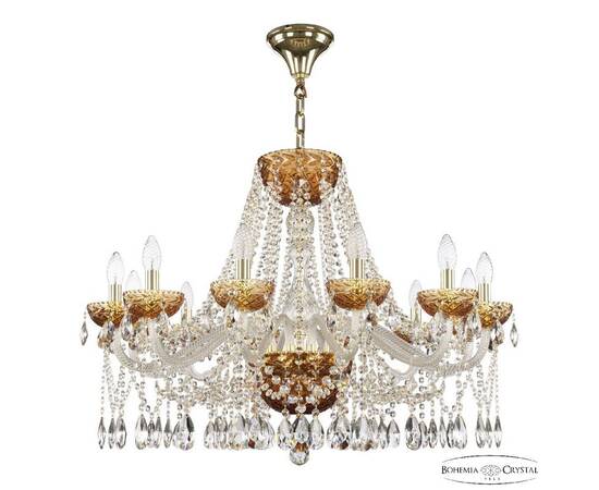 Подвесная люстра Bohemia Ivele Crystal 5413/12/300 G Amber/M-1F, изображение 2