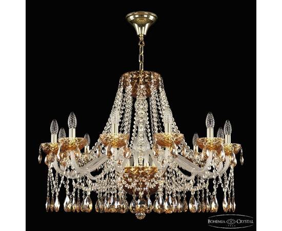 Подвесная люстра Bohemia Ivele Crystal 5413/12/300 G Amber/M-1F K721