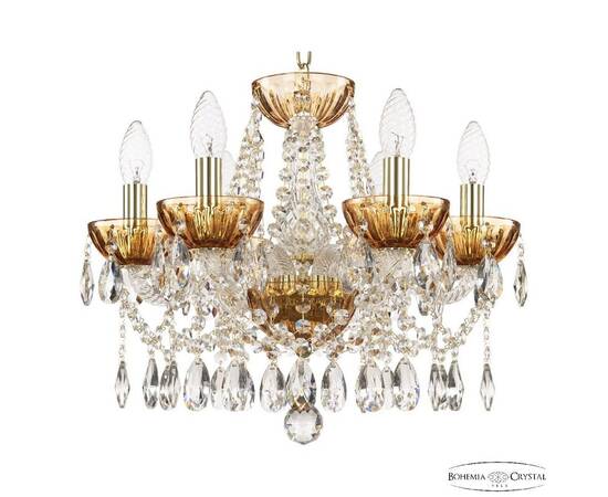 Подвесная люстра Bohemia Ivele Crystal 5413/6/141 G Amber/M-1H