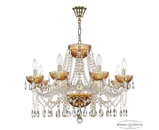Подвесная люстра Bohemia Ivele Crystal 5413/8/240 G Amber/M-1G