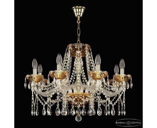 Подвесная люстра Bohemia Ivele Crystal 5413/8/240 G Amber/M-1G, изображение 2