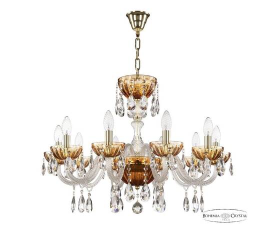 Подвесная люстра Bohemia Ivele Crystal 5417/10/240 G Amber/M-1H