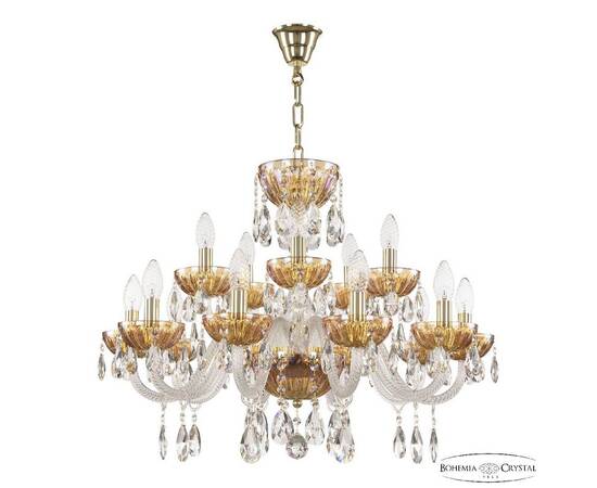 Подвесная люстра Bohemia Ivele Crystal 5417/10+5/240 G Shampan/M-1H