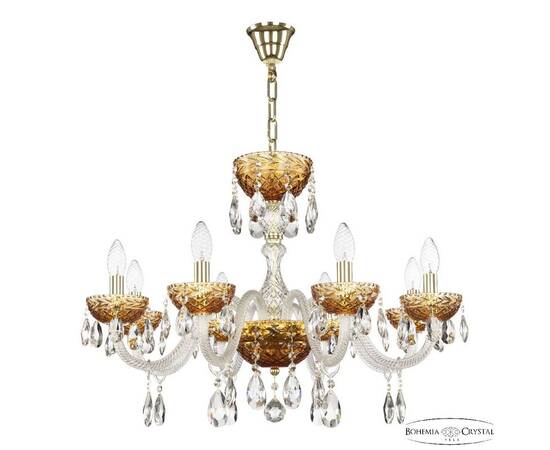 Подвесная люстра Bohemia Ivele Crystal 5417/8/240 G Amber/M-1F