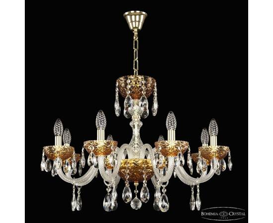 Подвесная люстра Bohemia Ivele Crystal 5417/8/240 G Amber/M-1F, изображение 2
