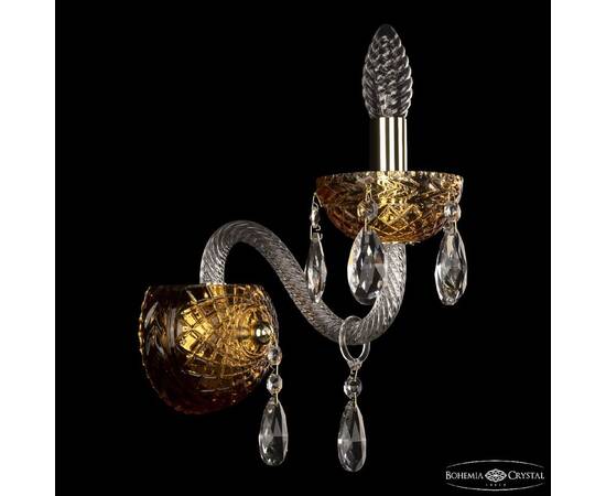 Бра Bohemia Ivele Crystal 5417B/1/165 G Amber/M-1F, изображение 3