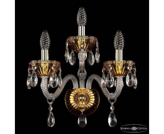 Бра Bohemia Ivele Crystal 5417B/2+1/165 G Amber/M-1G