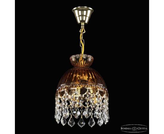 Подвесной светильник Bohemia Ivele Crystal 5478/22 G Amber/M-1G Leafs