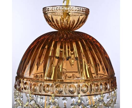 Подвесной светильник Bohemia Ivele Crystal 5478/22 G Amber/M-1G Leafs K721, изображение 4