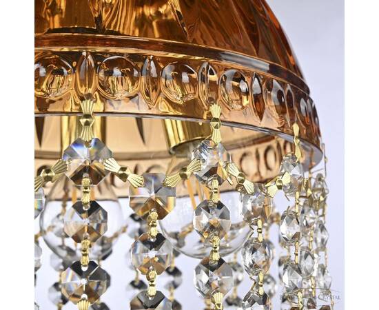Подвесной светильник Bohemia Ivele Crystal 5478/22 G Amber/M-1G Leafs K721, изображение 5