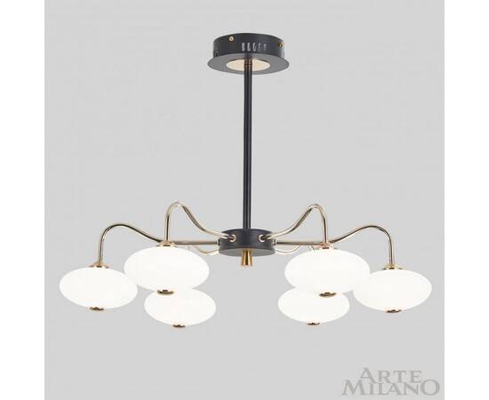 Люстра на штанге Arte Milano Neapolis 273908/6 BK/GD, изображение 2