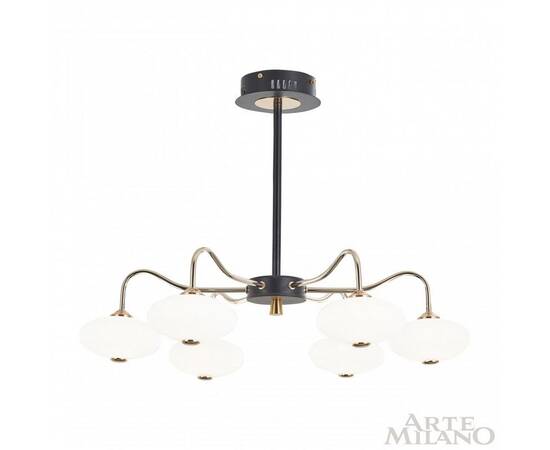 Люстра на штанге Arte Milano Neapolis 273908/6 BK/GD, изображение 4