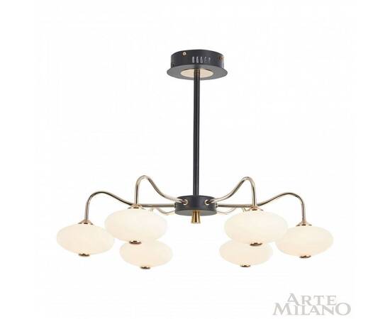 Люстра на штанге Arte Milano Neapolis 273908/6 BK/GD, изображение 5