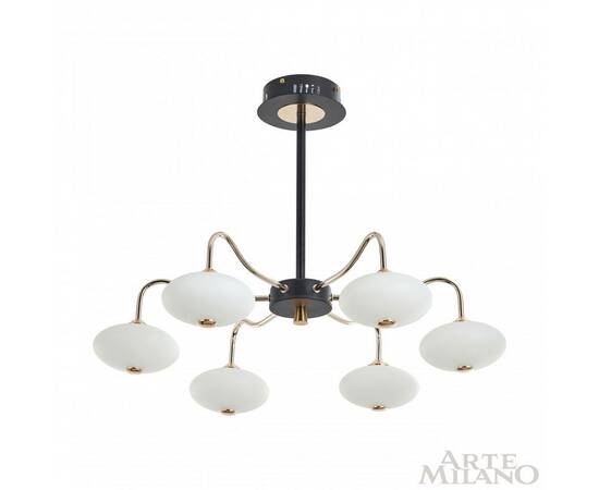 Люстра на штанге Arte Milano Neapolis 273908/6 BK/GD, изображение 6
