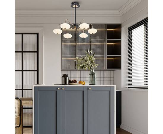 Люстра на штанге Arte Milano Neapolis 273908/6 BK/GD, изображение 9