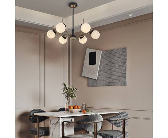 Люстра на штанге Arte Milano Neapolis 276169/6 BK/GD, изображение 2