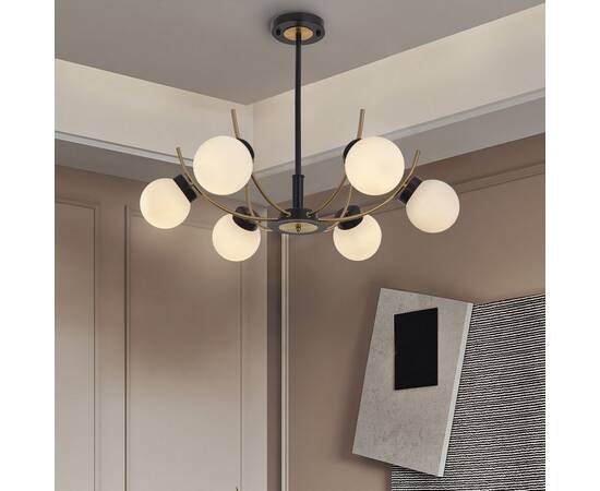 Люстра на штанге Arte Milano Neapolis 276169/6 BK/GD, изображение 10