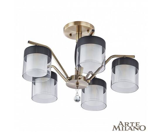 Люстра на штанге Arte Milano Napoli 332646/5 AB+BK