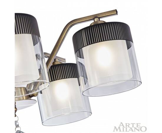 Люстра на штанге Arte Milano Napoli 332646/5 AB+BK, изображение 5