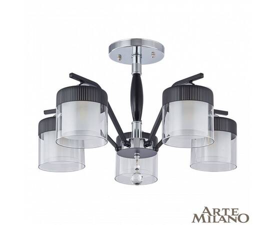 Люстра на штанге Arte Milano Napoli 332646/5 CR+BK