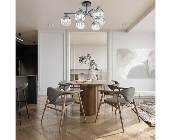 Люстра на штанге Arte Milano Napoli 339354/6 CR+BK, изображение 2