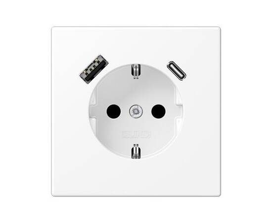 Розетка 2K+З Jung LS1520-15CAWWM