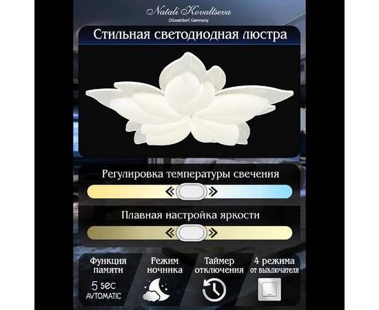 Потолочная люстра Natali Kovaltseva Effect LED LAMPS 81118, изображение 4