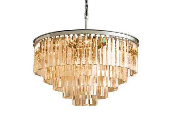Подвесная люстра Delight Collection 1920s Odeon KR0387P-10A chrome/amber