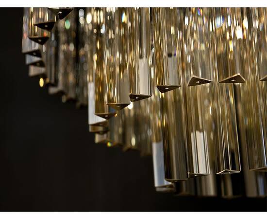 Подвесная люстра Delight Collection 1920s Odeon KR0387P-10A chrome/amber, изображение 3