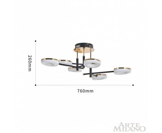 Потолочная люстра Arte Milano Ferrara 272999/6 BK/GD, изображение 3