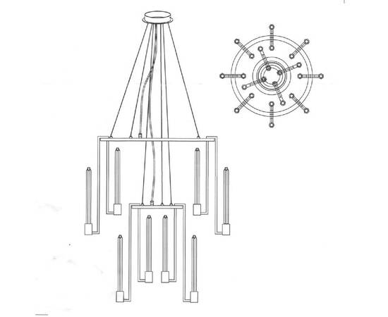 Подвесная люстра Delight Collection P98026L-12, изображение 5