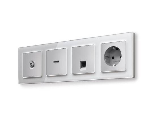 Рамка четырехместная Ambrella Volt Platos AF330404, изображение 3