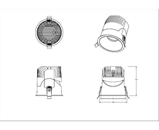 Встраиваемый светильник Fiberli 1005E65 12130602, изображение 5