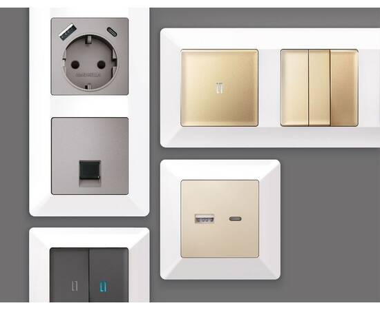 Рамка четырехместная Ambrella Volt Line AF110104, изображение 3