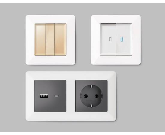 Рамка одноместная Ambrella Volt Line AF110121, изображение 4