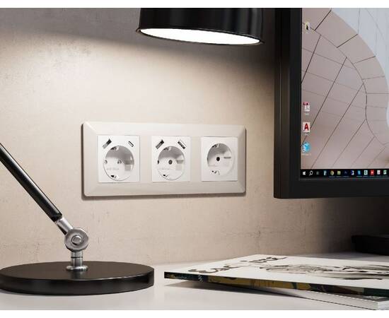 Рамка трехместная Ambrella Volt Line AF110123, изображение 2