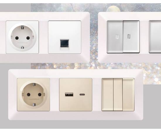 Рамка двухместная Ambrella Volt Line AF110202, изображение 3