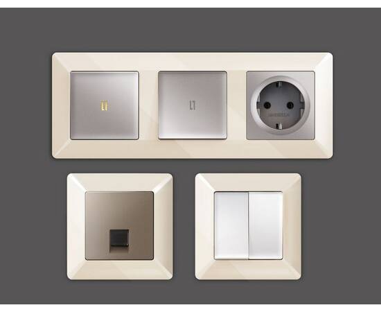 Рамка двухместная Ambrella Volt Line AF110302, изображение 3