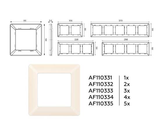 Рамка четырехместная Ambrella Volt Line AF110334, изображение 4