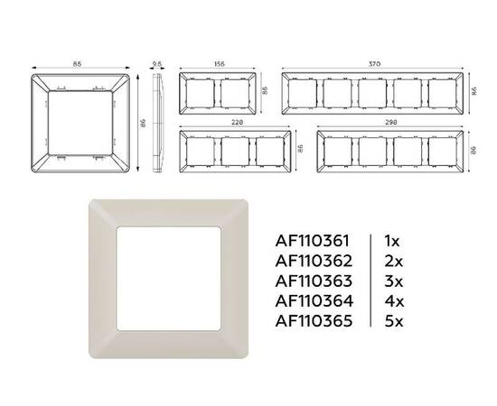 Рамка трехместная Ambrella Volt Line AF110363, изображение 4