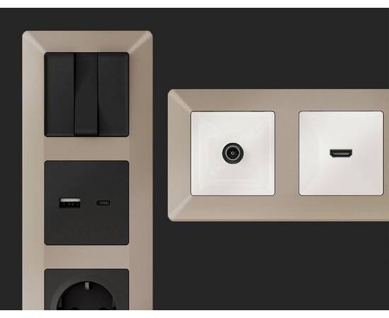 Рамка пятиместная Ambrella Volt Line AF110365, изображение 3