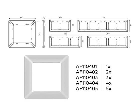 Рамка трехместная Ambrella Volt Line AF110403, изображение 5
